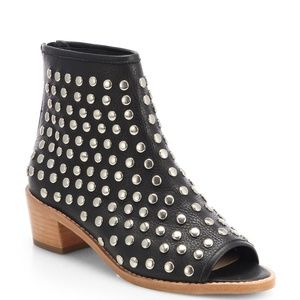 Loeffler Randall Studded Open Toe Ankle Boots